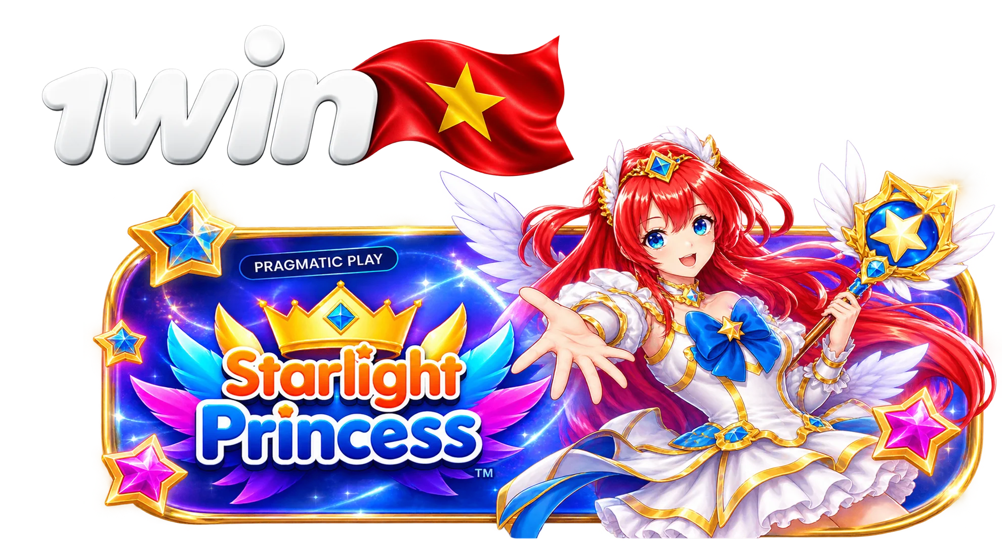 1win Vietnam Starlight Princess 1000 anime-themed slot by Pragmatic Play with scatter multipliers
